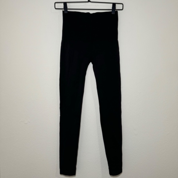 Spanx Leggings Women's LG Black Ribbed Stretch Casual Everyday - Picture 7 of 7